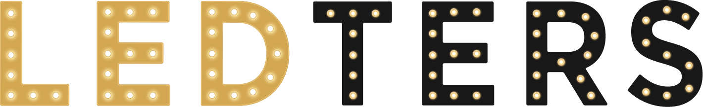 ledters logo lichtletters verhuur