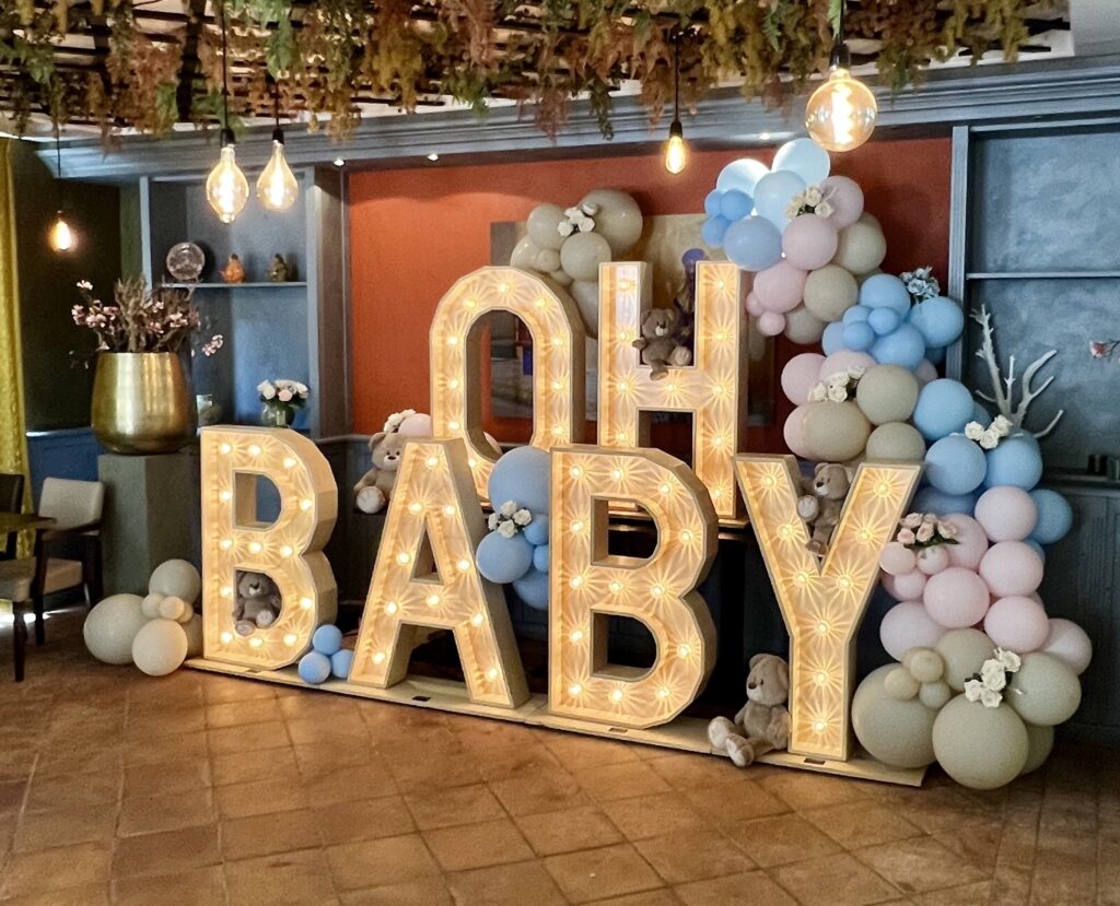 babyshower lichtletters