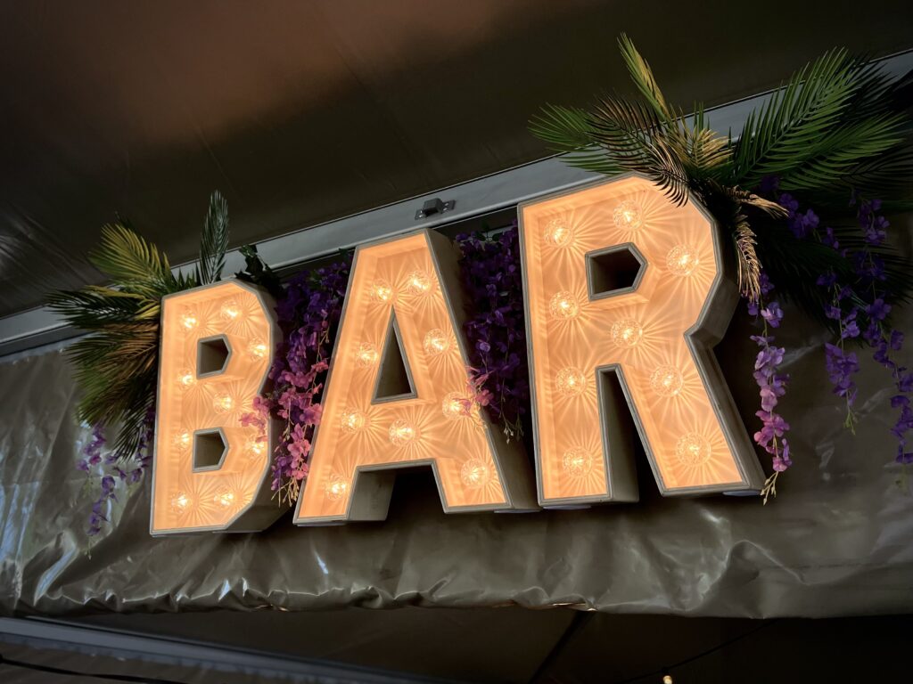 event bar lichtletters