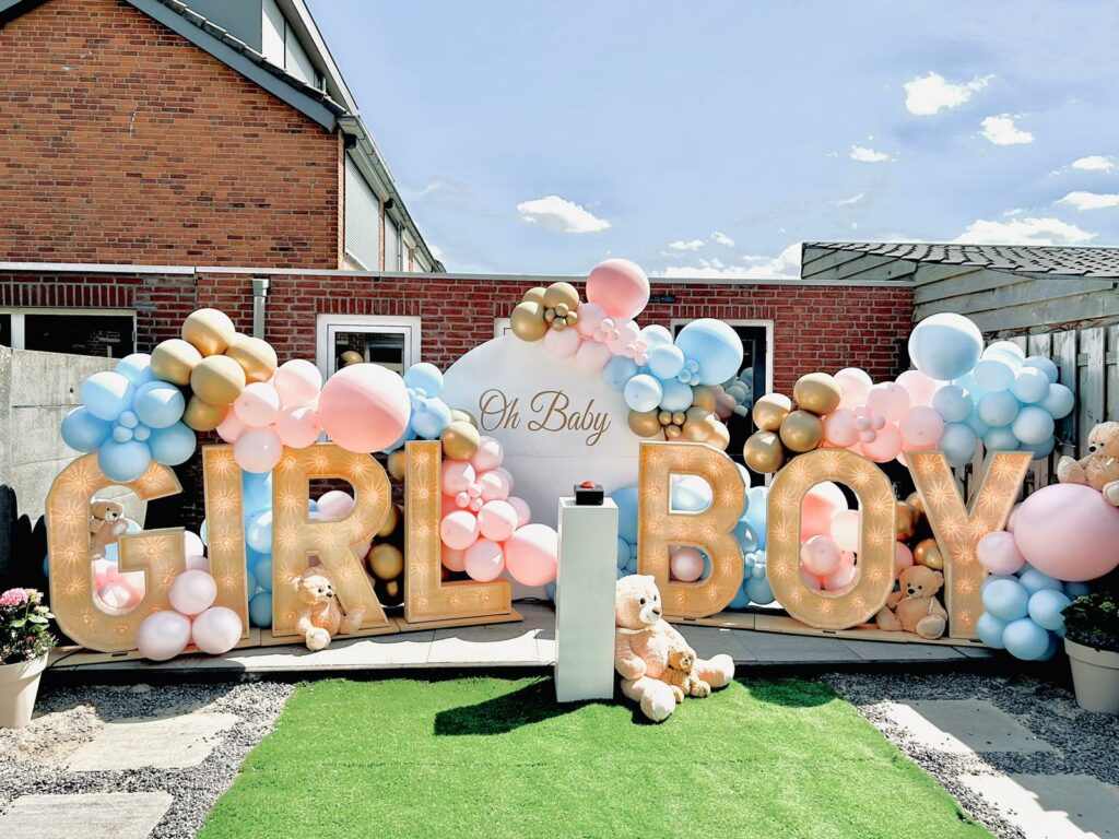 Gender reveal lichtletters