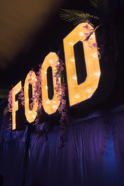 FOOD kleine lichtletters
