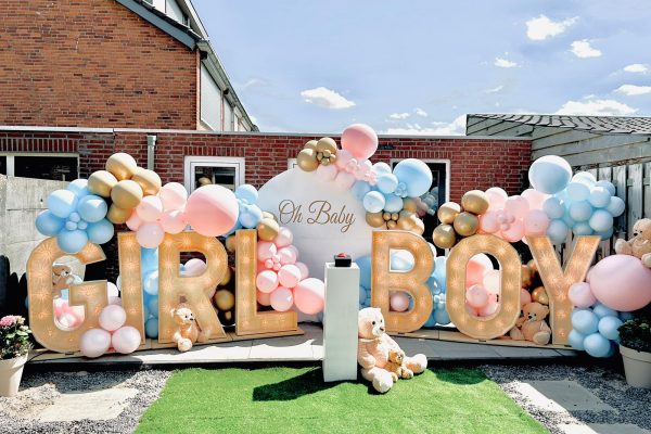 Gender reveal lichtletters